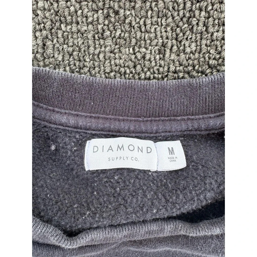 Diamond Supply Co Sweatshirt Youth Medium Black Long Sleeve Pullover‎ Crewneck